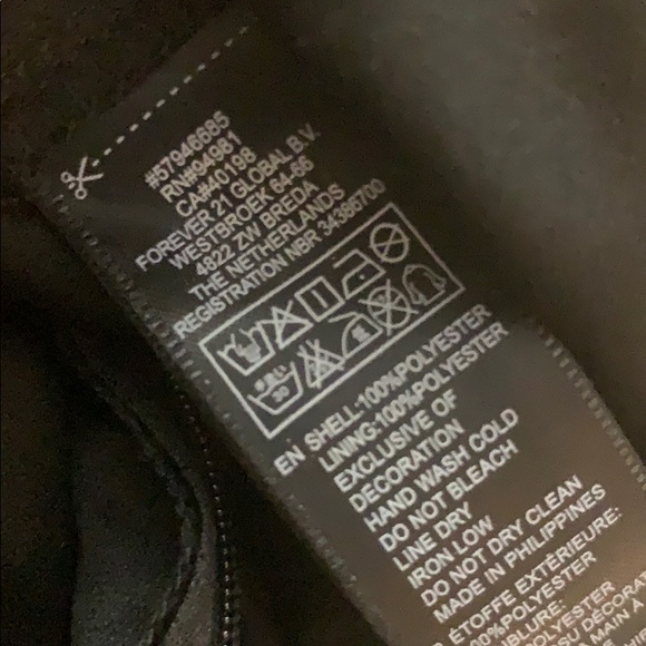 Black High Low Chiffon Skirt With Leather & Studs - Picture 9 of 9